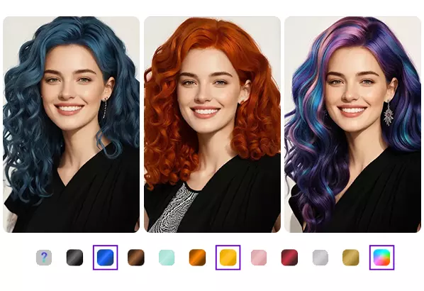 Change your hair color with AI hairstyle changer